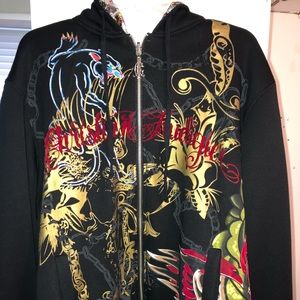 Christian Audigier Men’s reversible full zip hoody